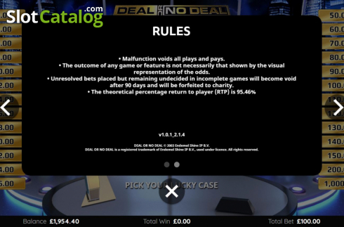 Οθόνη7. Deal or No Deal International Κουλοχέρης 