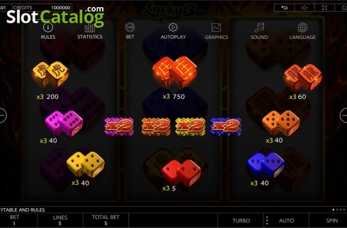 Οθόνη7. Lucky Dice 3 Κουλοχέρης 