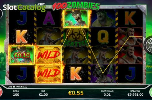 Οθόνη4. 100 Zombies Κουλοχέρης