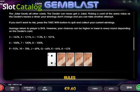 Οθόνη8. Gemblast (Endorphina) Κουλοχέρης