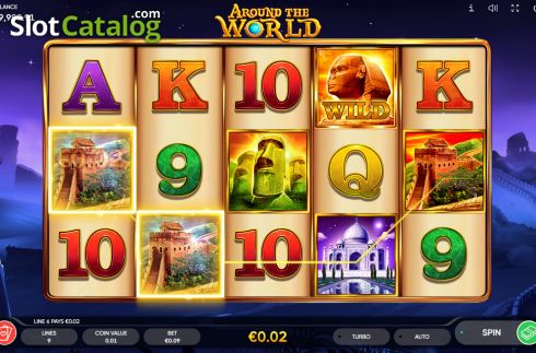 Οθόνη3. Around The World (Endorphina) Κουλοχέρης 