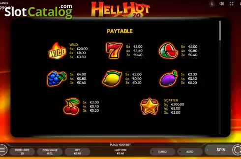 Οθόνη7. Hell Hot 20 Κουλοχέρης 