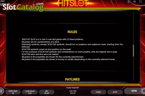 Οθόνη9. 2022 Hit Slot Κουλοχέρης