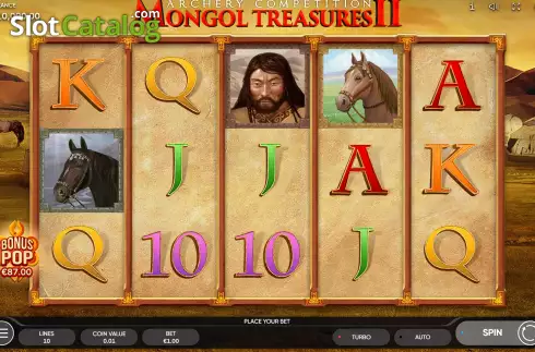 Οθόνη2. Mongol Treasures II: Archery Competition Κουλοχέρης 