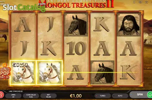 Οθόνη3. Mongol Treasures II: Archery Competition Κουλοχέρης 
