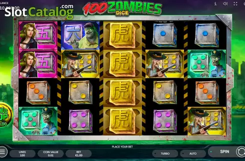 Οθόνη2. 100 Zombies Dice Κουλοχέρης