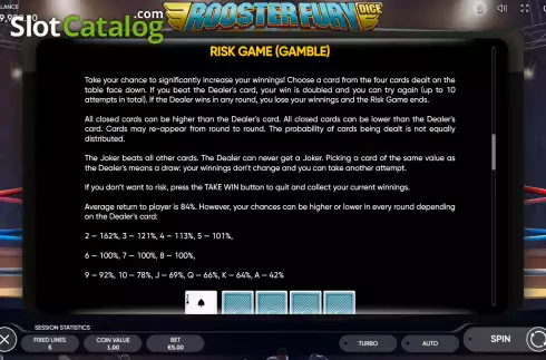 Οθόνη8. Rooster Fury Dice Κουλοχέρης
