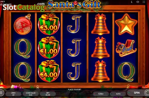 Οθόνη2. Santa’s Gift (Endorphina) Κουλοχέρης