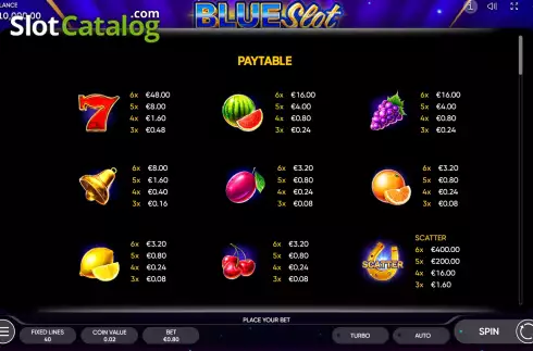 Οθόνη8. Blue Slot Κουλοχέρης 