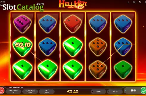 Οθόνη3. Hell Hot 20 Dice Κουλοχέρης