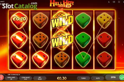 Οθόνη4. Hell Hot 20 Dice Κουλοχέρης