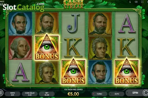 Οθόνη6. Cash Streak Κουλοχέρης