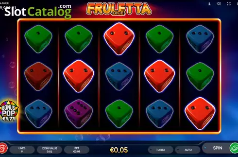 Οθόνη3. Fruletta Dice Κουλοχέρης 