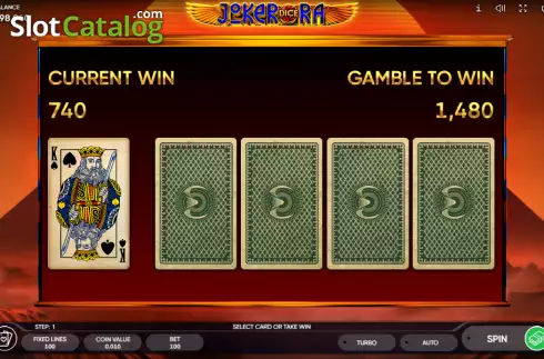 Οθόνη5. Joker Ra Dice Κουλοχέρης
