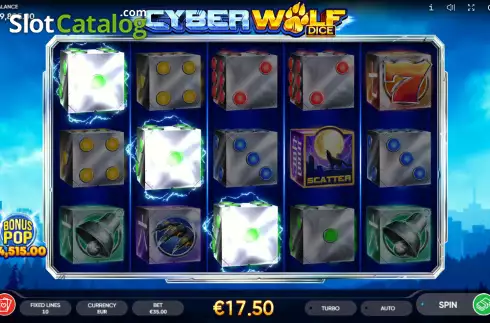 Οθόνη3. Cyber Wolf Dice Κουλοχέρης