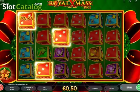 Οθόνη3. Royal Xmass Dice Κουλοχέρης