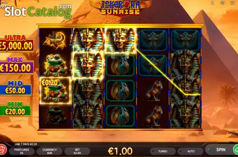 Οθόνη3. Joker Ra: Sunrise Κουλοχέρης