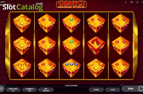 Οθόνη2. Chance Machine 20 Dice Κουλοχέρης