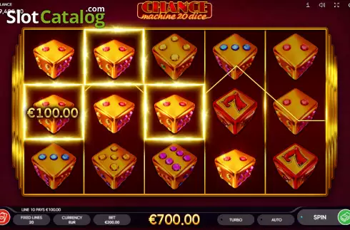 Οθόνη3. Chance Machine 20 Dice Κουλοχέρης