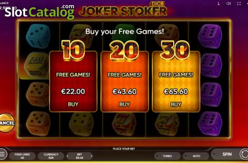 Οθόνη3. Joker Stoker Dice Κουλοχέρης