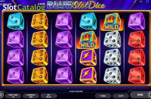 Οθόνη2. Blue Slot Dice Κουλοχέρης