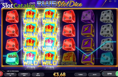 Οθόνη3. Blue Slot Dice Κουλοχέρης