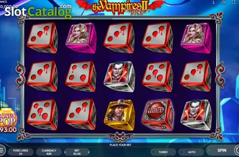 Οθόνη2. The Vampires 2 Dice Κουλοχέρης