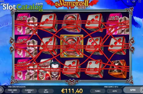 Οθόνη3. The Vampires 2 Dice Κουλοχέρης
