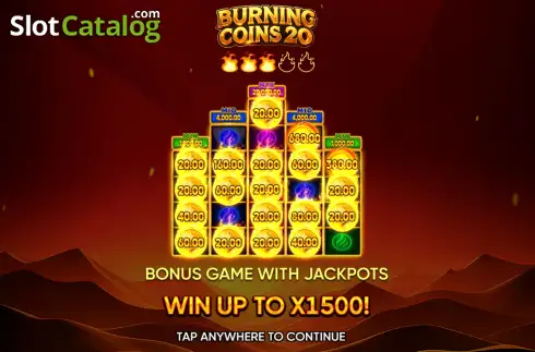 Οθόνη2. Burning Coins 20 Κουλοχέρης