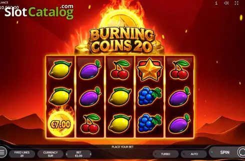 Οθόνη3. Burning Coins 20 Κουλοχέρης