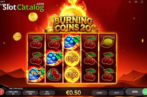 Οθόνη4. Burning Coins 20 Κουλοχέρης