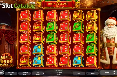 Οθόνη2. Royal Xmass 2 Dice Κουλοχέρης