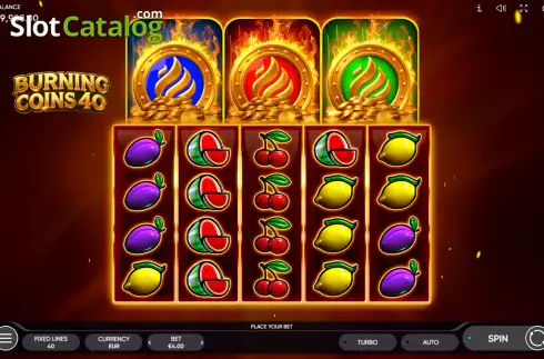 Οθόνη2. Burning Coins 40 Κουλοχέρης 