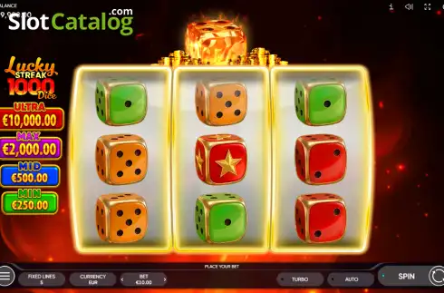 Οθόνη2. Lucky Streak 1000 Dice Κουλοχέρης