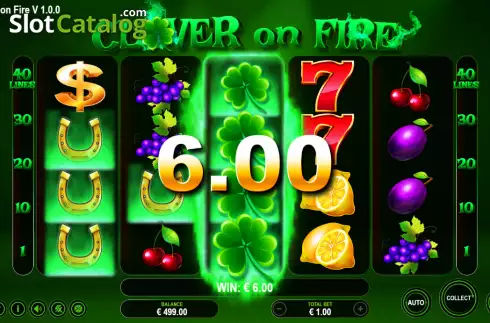 Οθόνη3. Clover on Fire Κουλοχέρης