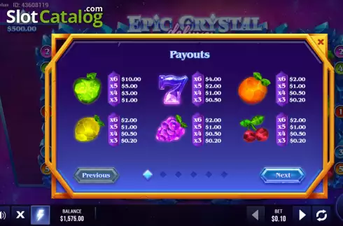 Οθόνη5. Epic Crystal Deluxe Κουλοχέρης