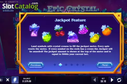 Οθόνη6. Epic Crystal Deluxe Κουλοχέρης