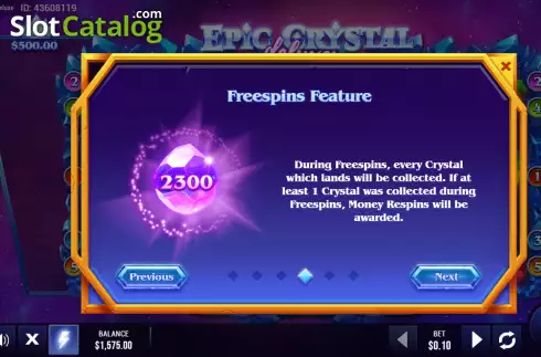 Οθόνη8. Epic Crystal Deluxe Κουλοχέρης