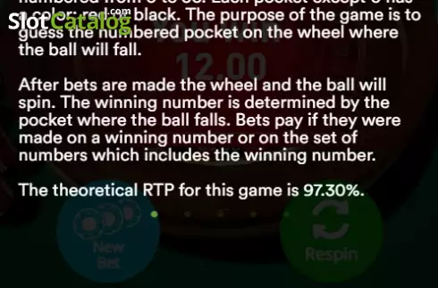 Οθόνη9. European Roulette (Esa Gaming) Κουλοχέρης