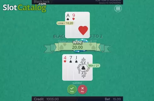 Οθόνη7. BlackJack (Esa Gaming) Κουλοχέρης 