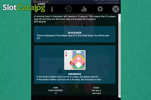 Οθόνη9. BlackJack (Esa Gaming) Κουλοχέρης 