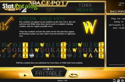 Οθόνη5. Gold Race Deluxe Κουλοχέρης 