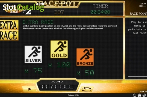 Οθόνη7. Gold Race Deluxe Κουλοχέρης 