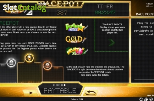 Οθόνη8. Gold Race Deluxe Κουλοχέρης 