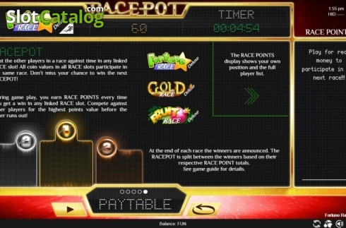 Οθόνη8. Fortune Race Deluxe Κουλοχέρης