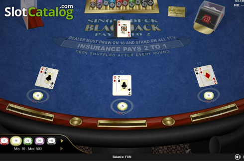 Οθόνη3. Single Deck Blackjack (Espresso Games) Κουλοχέρης