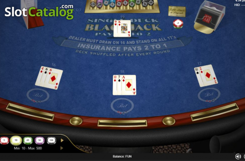 Οθόνη4. Single Deck Blackjack (Espresso Games) Κουλοχέρης