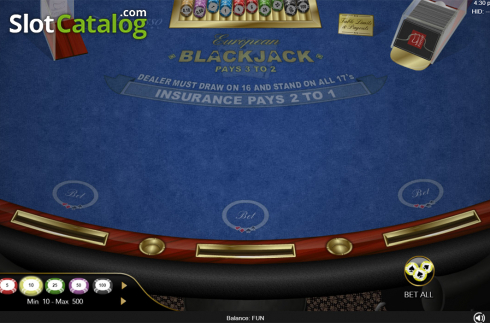 Οθόνη3. European Blackjack (Espresso Games) Κουλοχέρης 