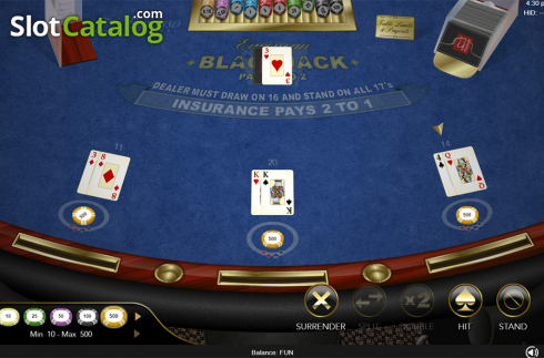 Οθόνη5. European Blackjack (Espresso Games) Κουλοχέρης 
