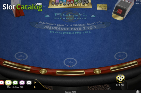 Οθόνη3. Six Card Charlie Blackjack (Espresso Games) Κουλοχέρης